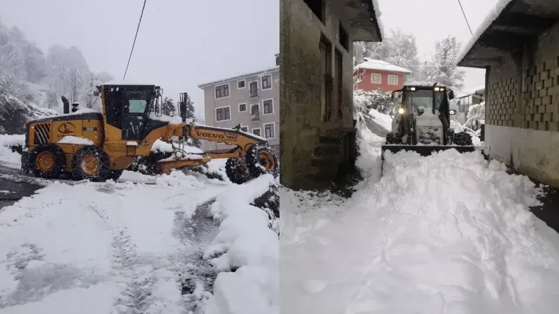 Rize Beyaz Esarete Düştü! Köylerde Hayat Durma Noktasında