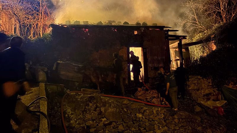 Trabzon’da Korkunç Faciada Can Pazarı! Alevler İçinde İki Masum Hayvan…