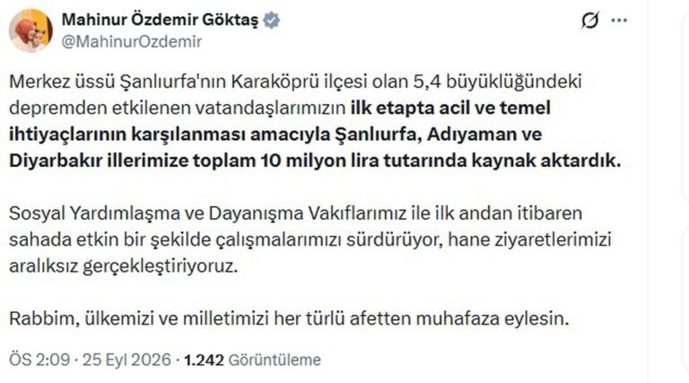 Deprem Bölgesi İçin 10 Milyon Liralık Dev Destek Deprem Bölgesi İçin 10 Milyon Liralık Dev Destek